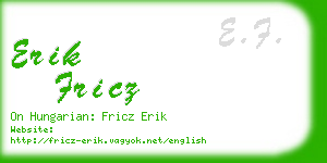 erik fricz business card